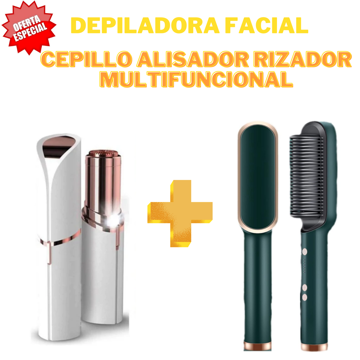 Pack Belleza™ - Depiladora Facial + Cepillo Alisador